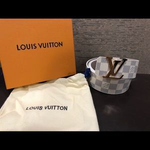 ☺️ New Louis Vuitton White Azur Leather Belt